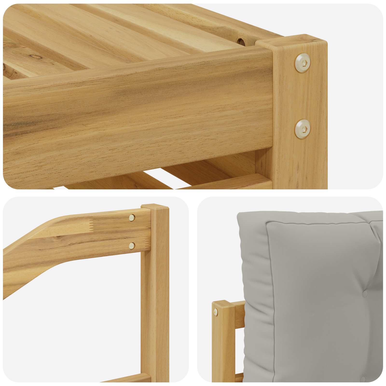 Set vanjskih sofa 6 pcs Bijela i svjetlosiva
