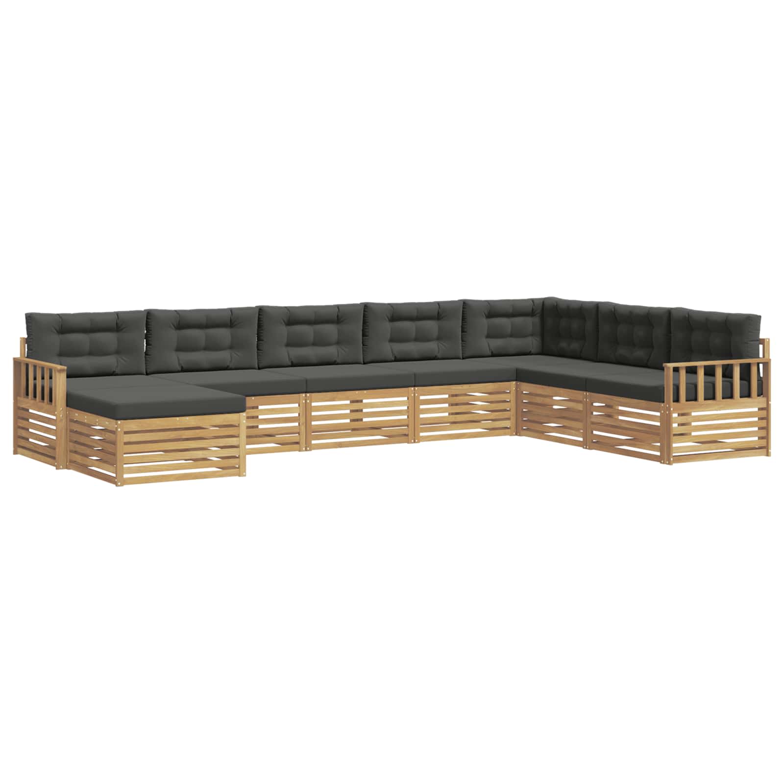 Set vanjskih sofa s jastukom 8 pcs Bijela i antracit