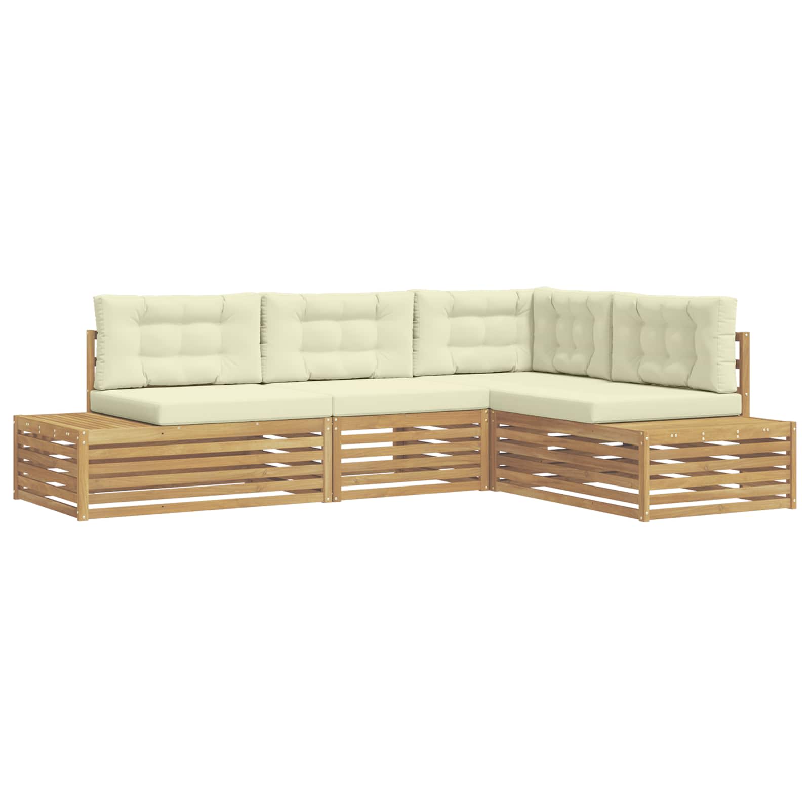 5 pcs Set vanjskih sofa Bijela