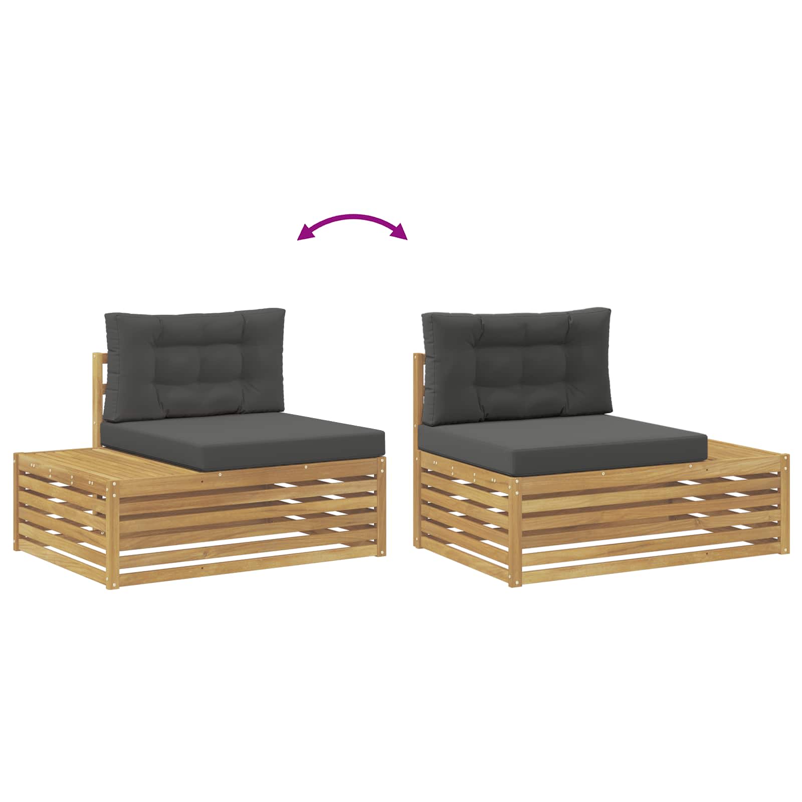 4 Komad Set vanjskih sofa Poliester Bijela
