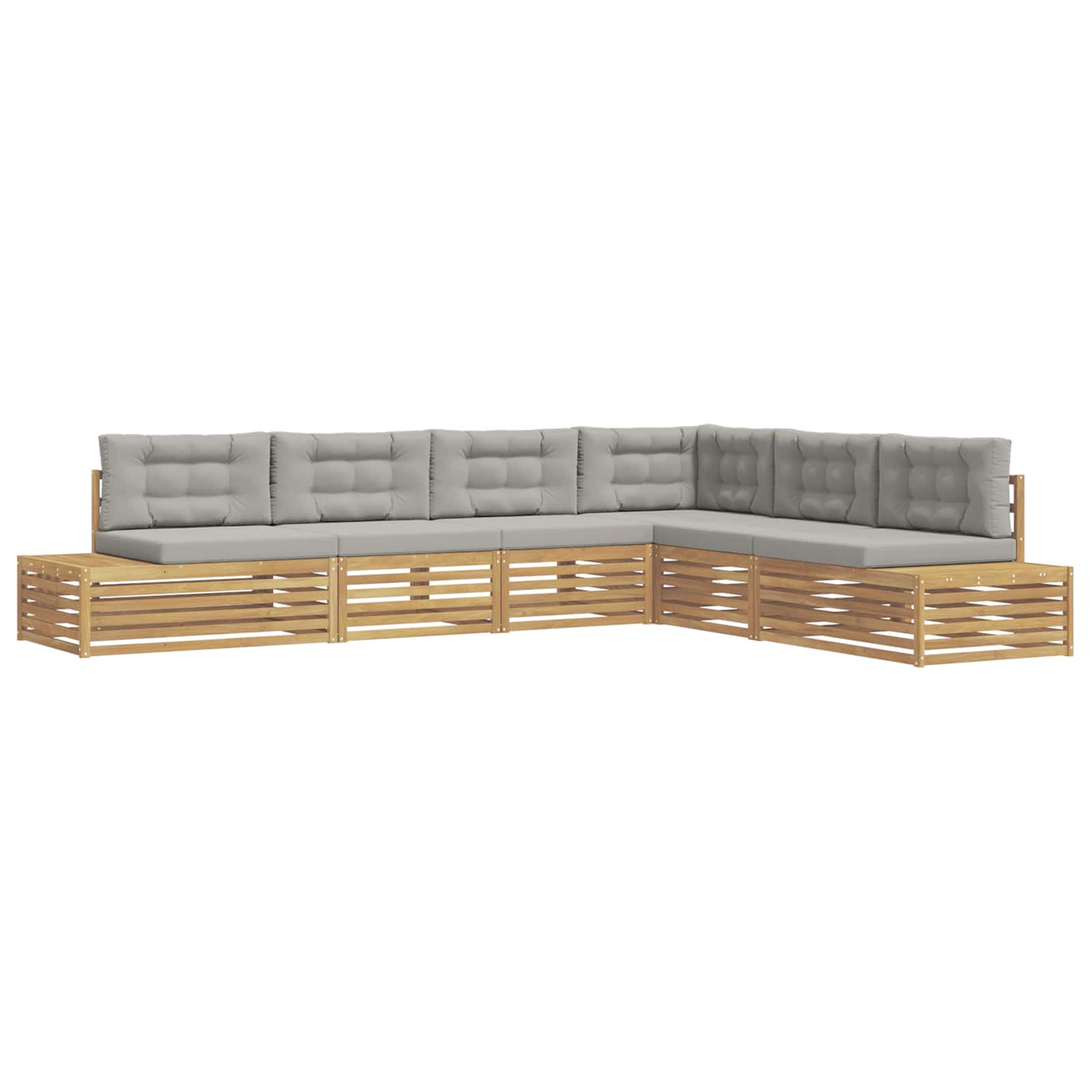 6 Komad Set vanjskih sofa Poliester Bijela