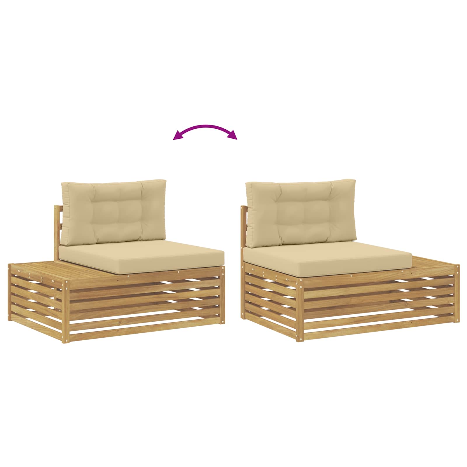 8 pcs Set vanjskih sofa Poliester Bijela