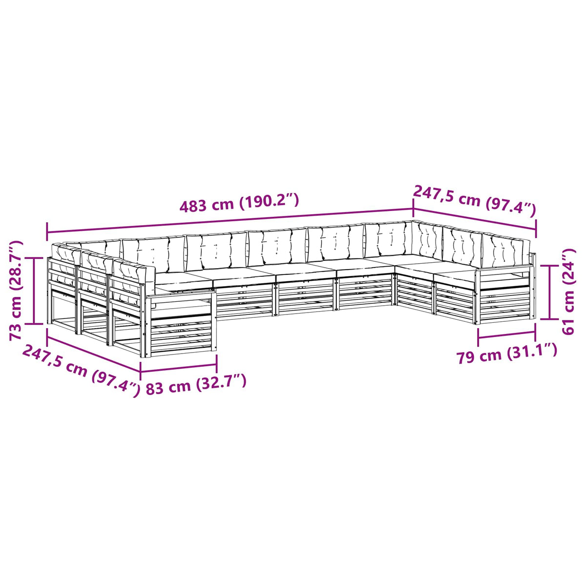 Setovi sofa 10 kom. Krem
