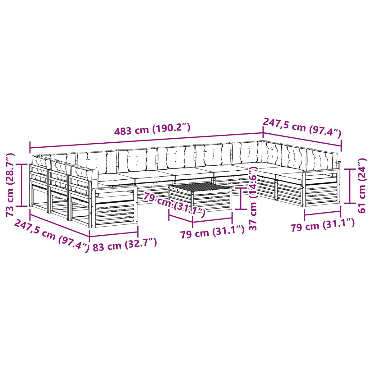 Setovi sofa 11 kom.