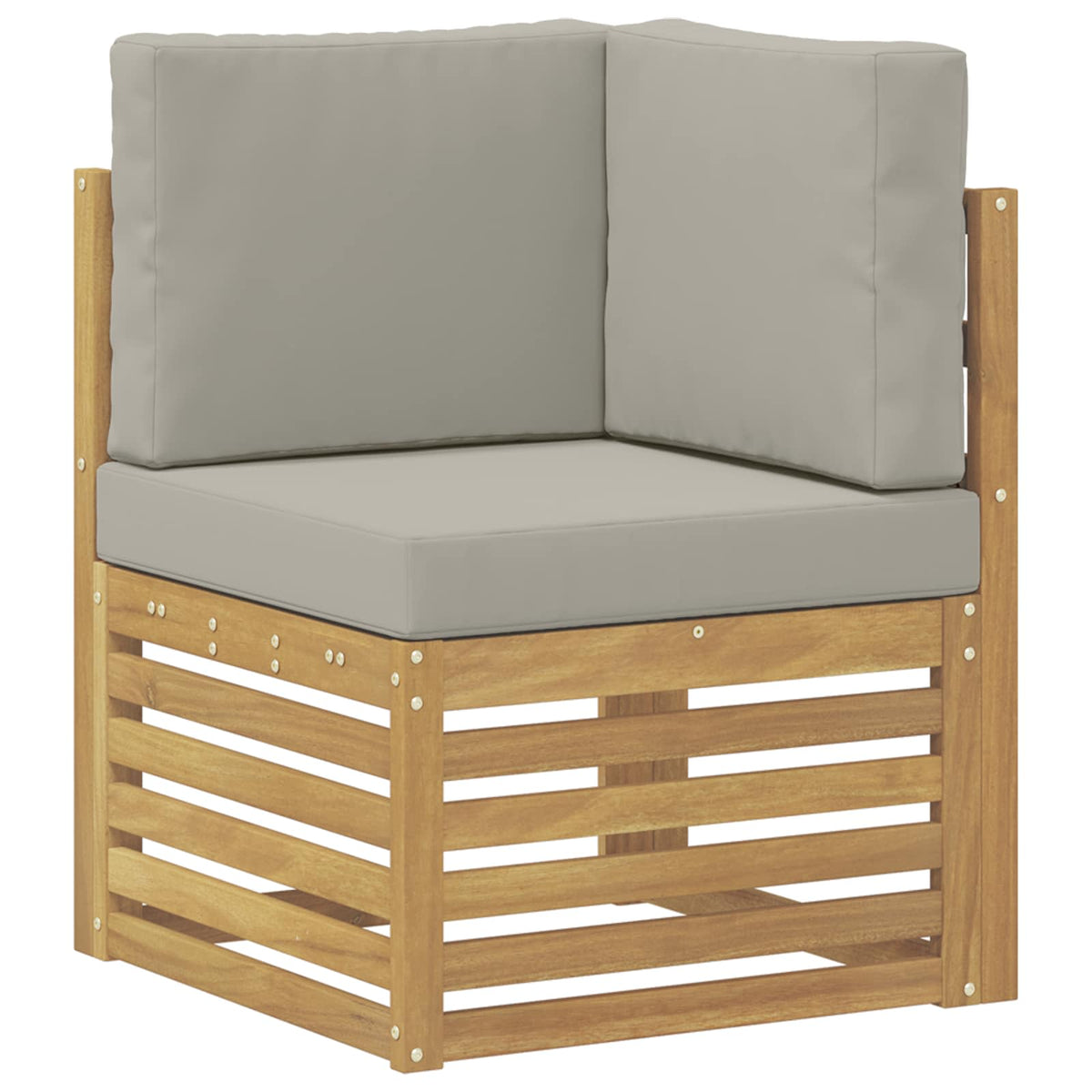 Set vanjskih sofa 7 kom. Bijela i svjetlosiva Poliester
