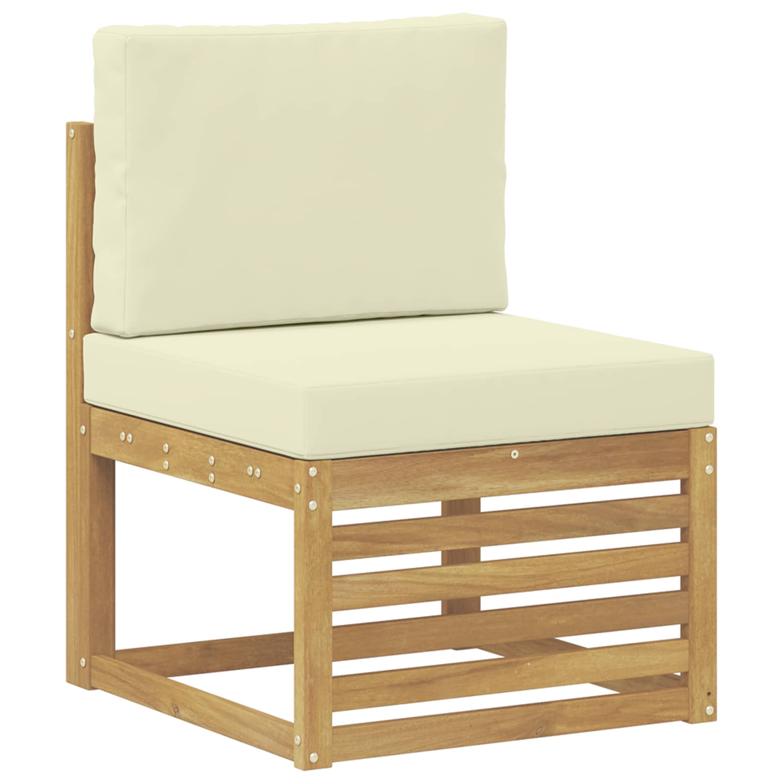 Set vanjskih sofa 7 kom. Bijela i krem Poliester