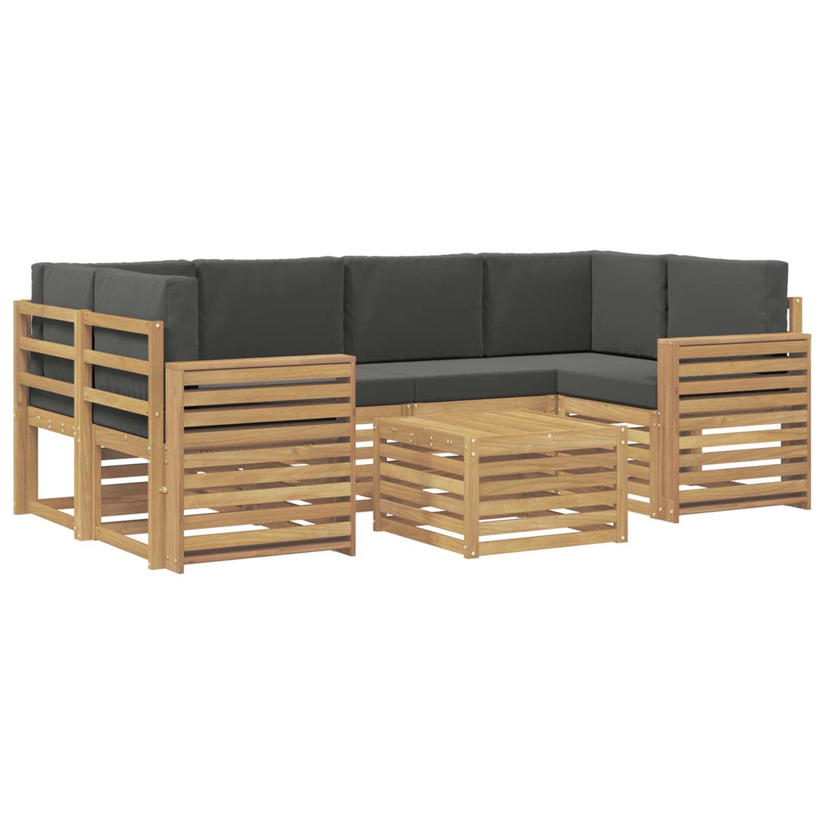 Set vanjskih sofa 7 kom. Bijela i antracit Poliester