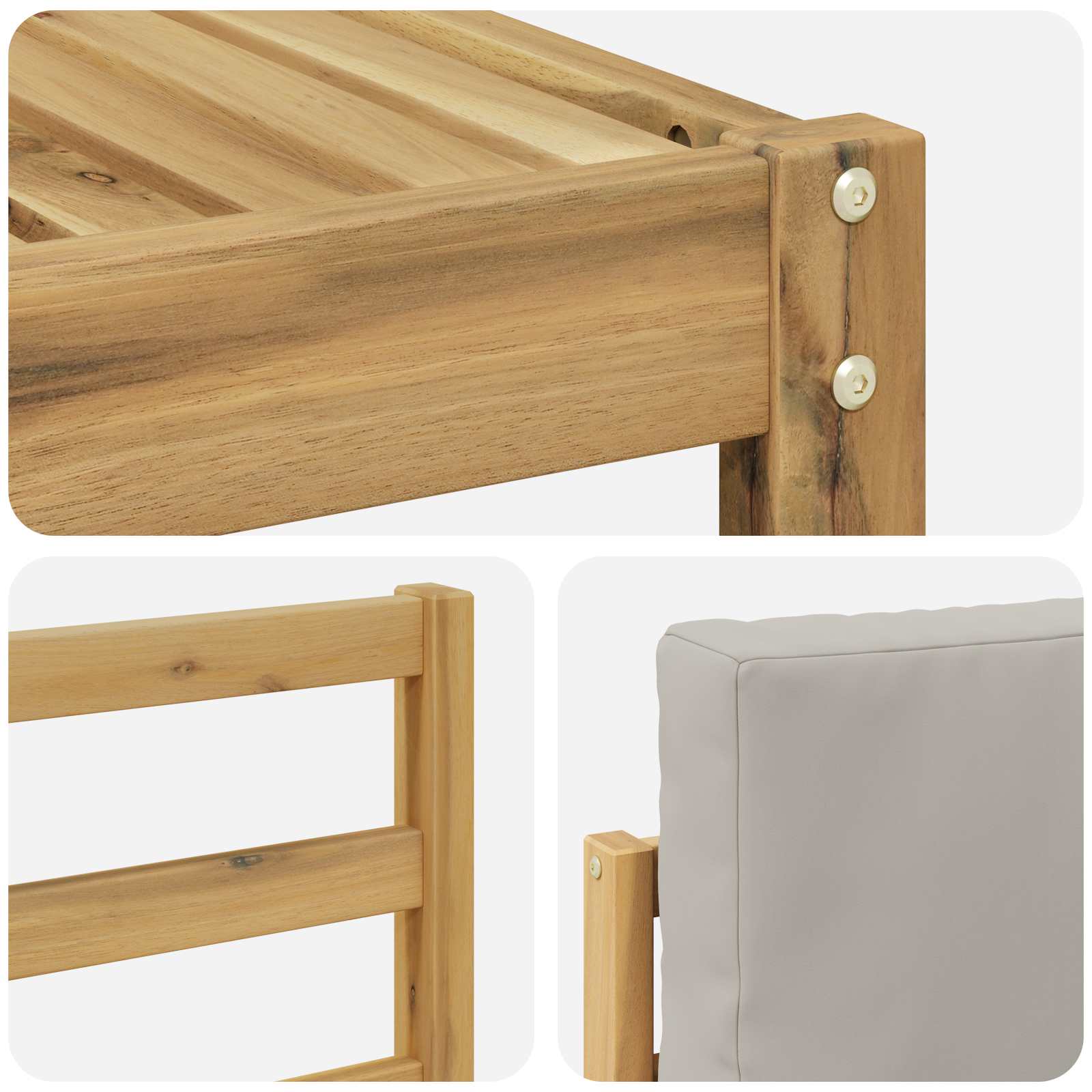 Set vanjskih sofa 8 pcs Bijela i svjetlosiva Poliester