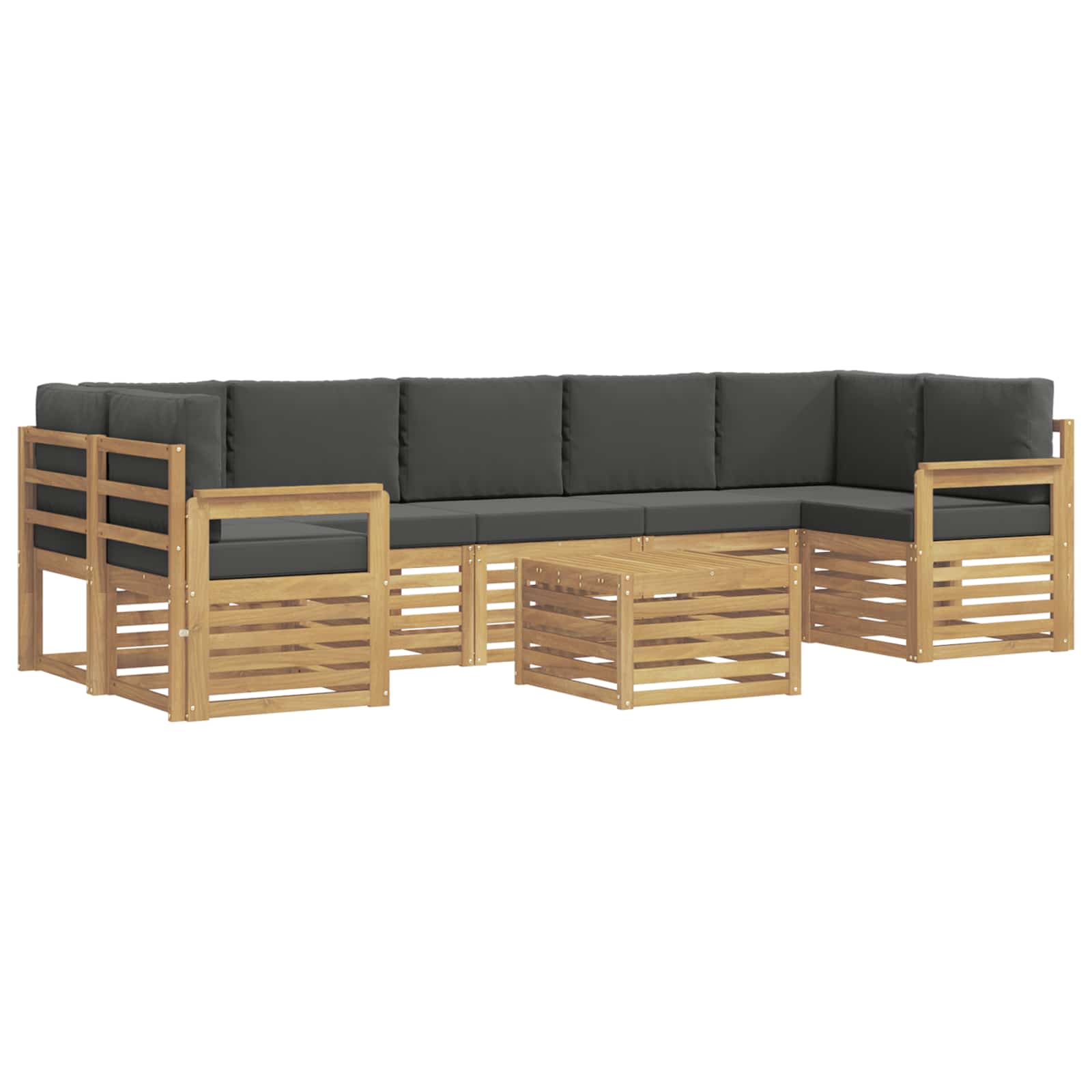 Set vanjskih sofa s jastukom 8 pcs Bijela i antracit Poliester