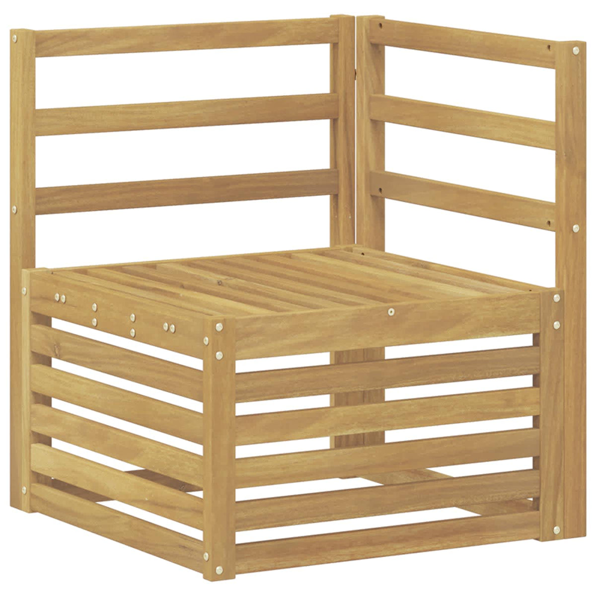 Set vanjskih sofa 8 kom. Bijela Čvrsto drvo akacije