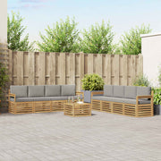 Set vanjskih sofa 9 kom. Bijela i svjetlosiva