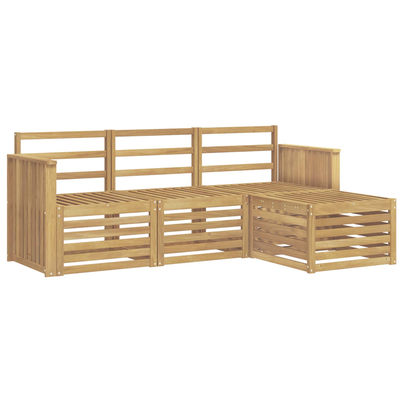 Set vanjskih sofa 4 pcs Bijela 189,5 x 122,5 x 73 cm