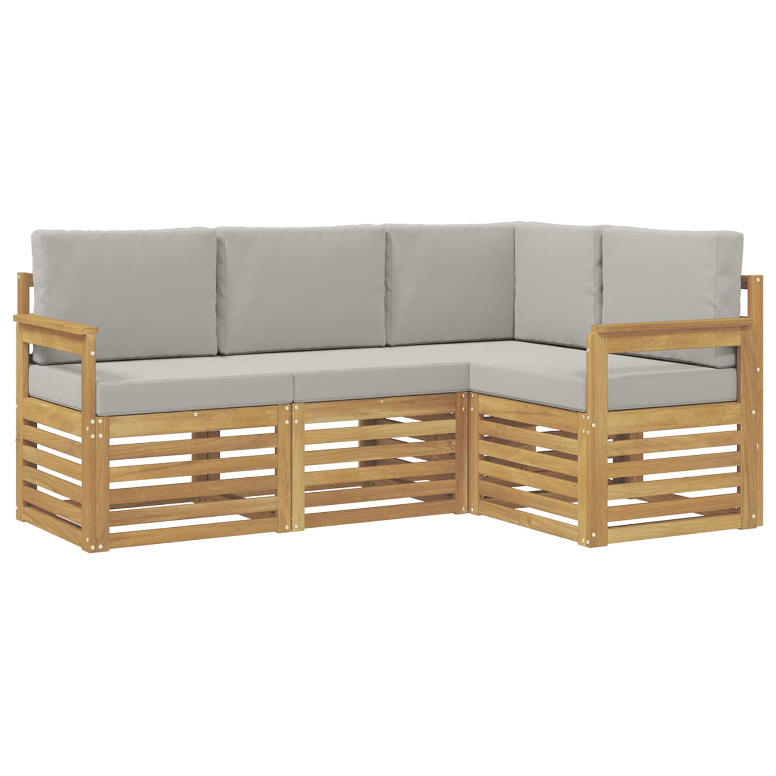 Set vanjskih sofa 4 pcs Bijela i svjetlosiva