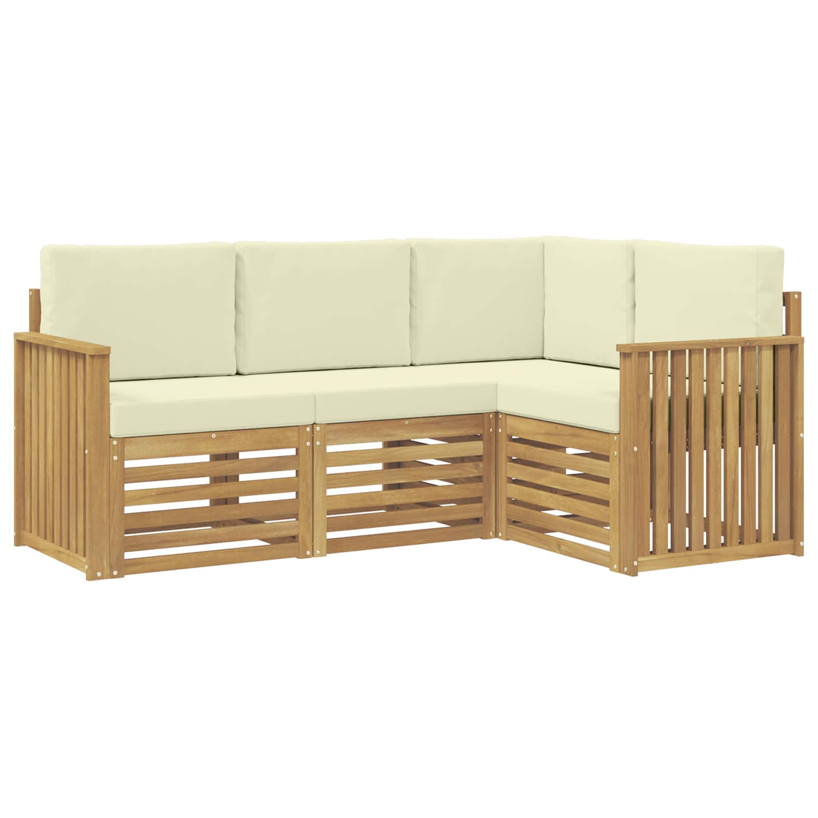 Setovi sofa 4 pcs Bijela i krem 187,5 x 128,5 x 73 cm Poliester