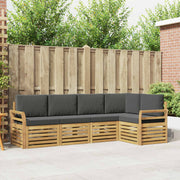 Set vanjskih sofa 5 pcs Bijela i antracit 249 x 130,5 x 73 cm