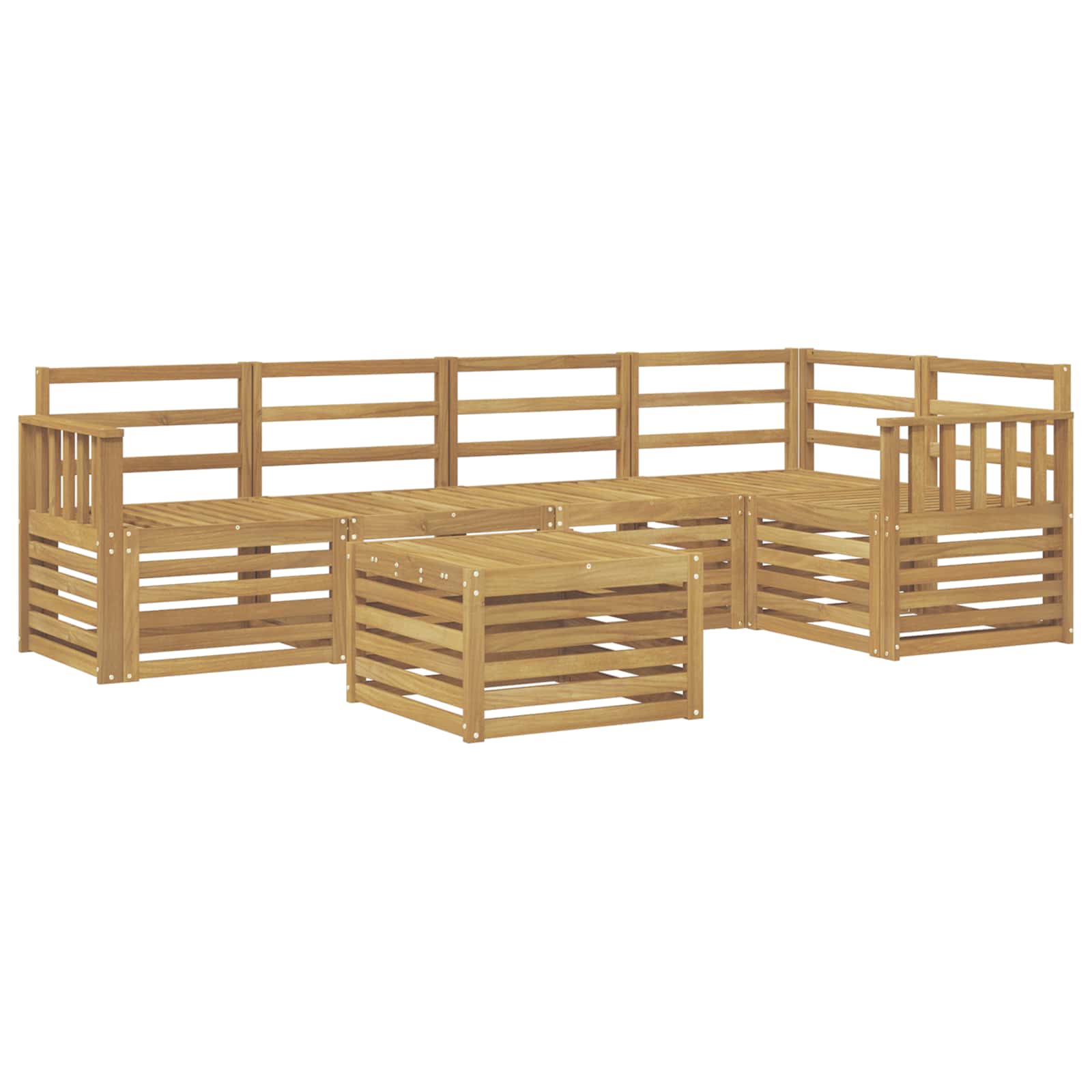 Set vanjskih sofa 6 pcs Bijela 59 x 59 x 37 cm