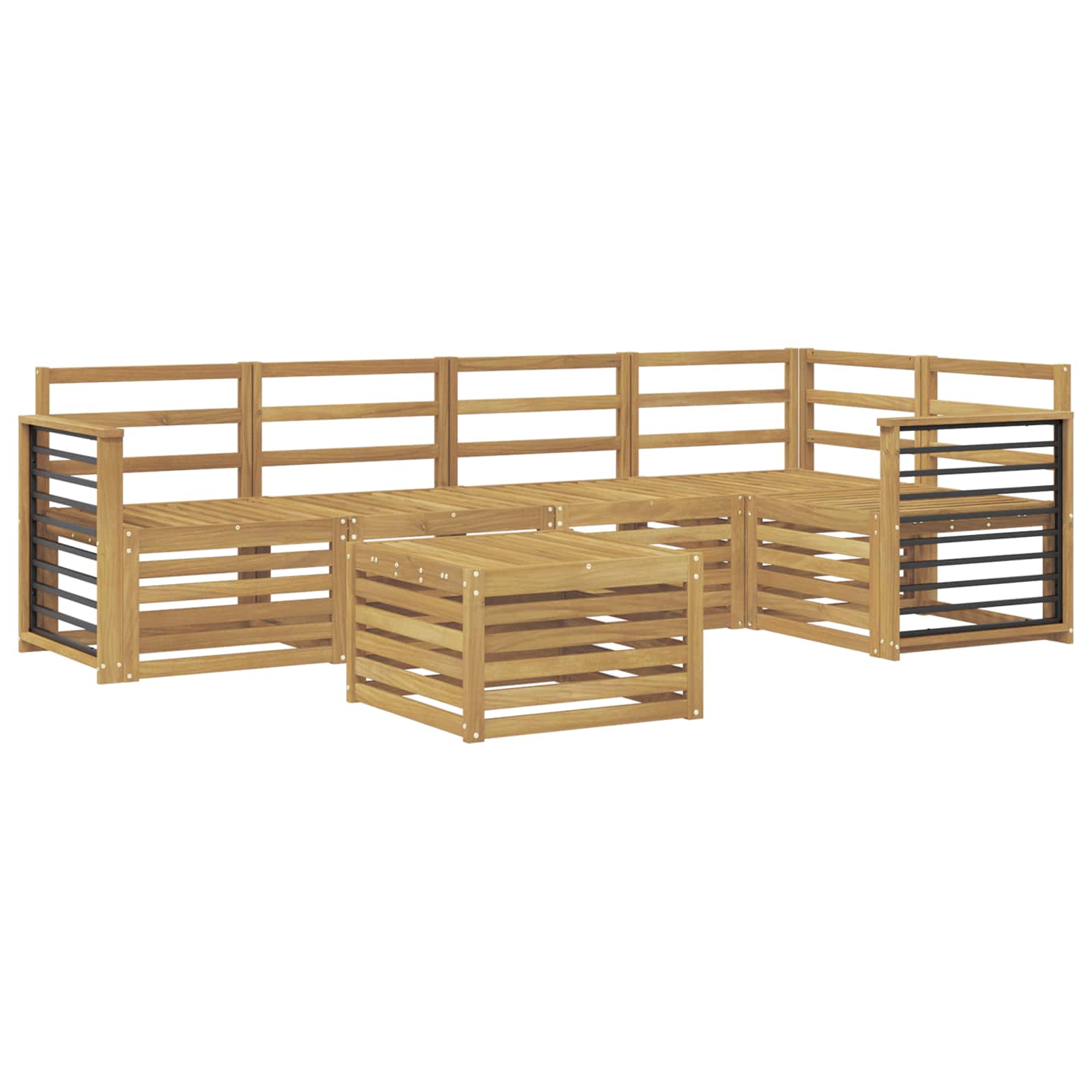 Set vanjskih sofa 6 pcs Bijela 59 x 59 x 37 cm