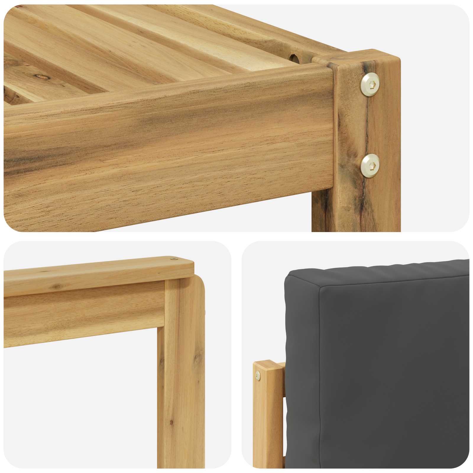 Set vanjskih sofa 7 pcs Bijela i antracit 59 x 59 x 37 cm