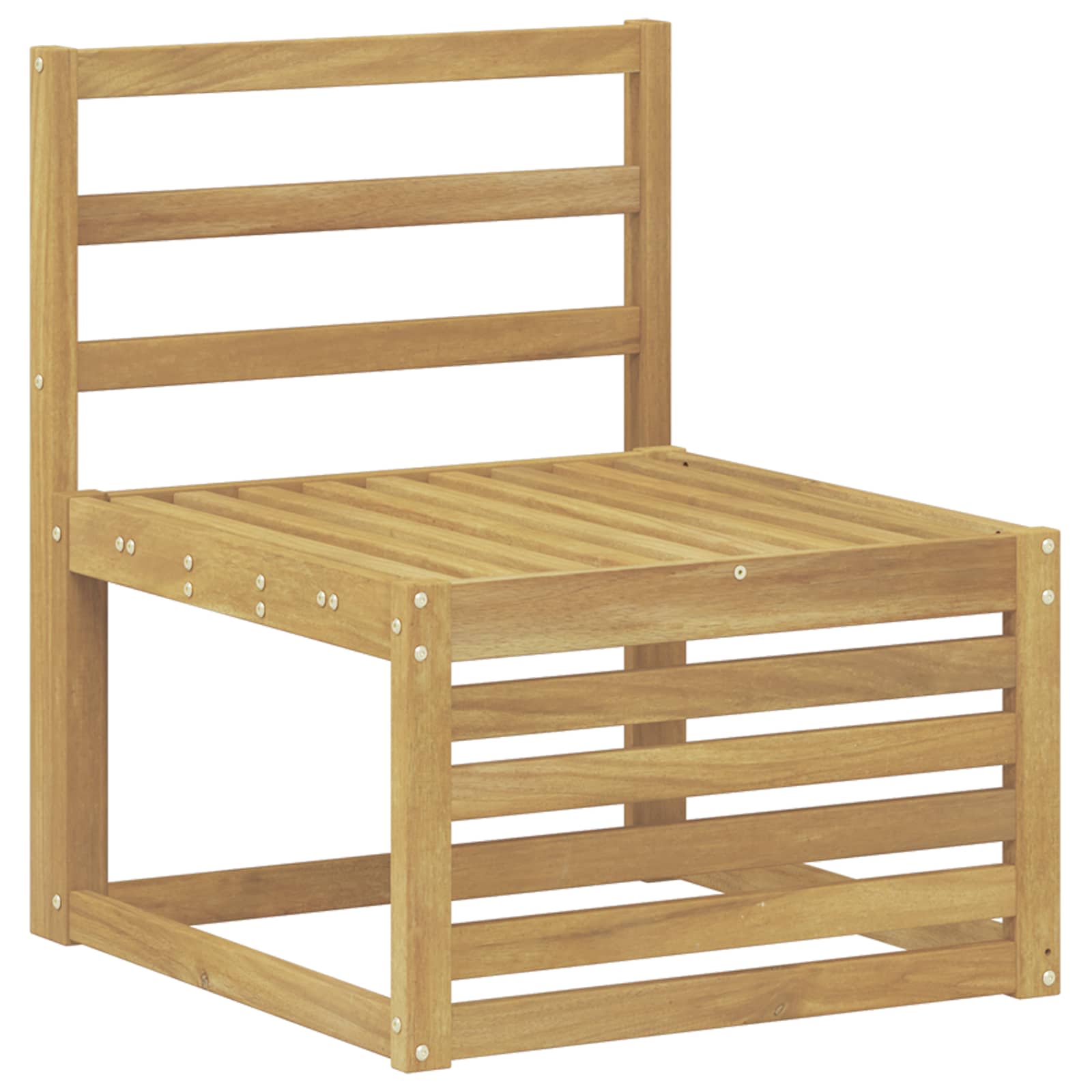 Set vanjskih sofa 7 kom. Bijela Čvrsto drvo akacije