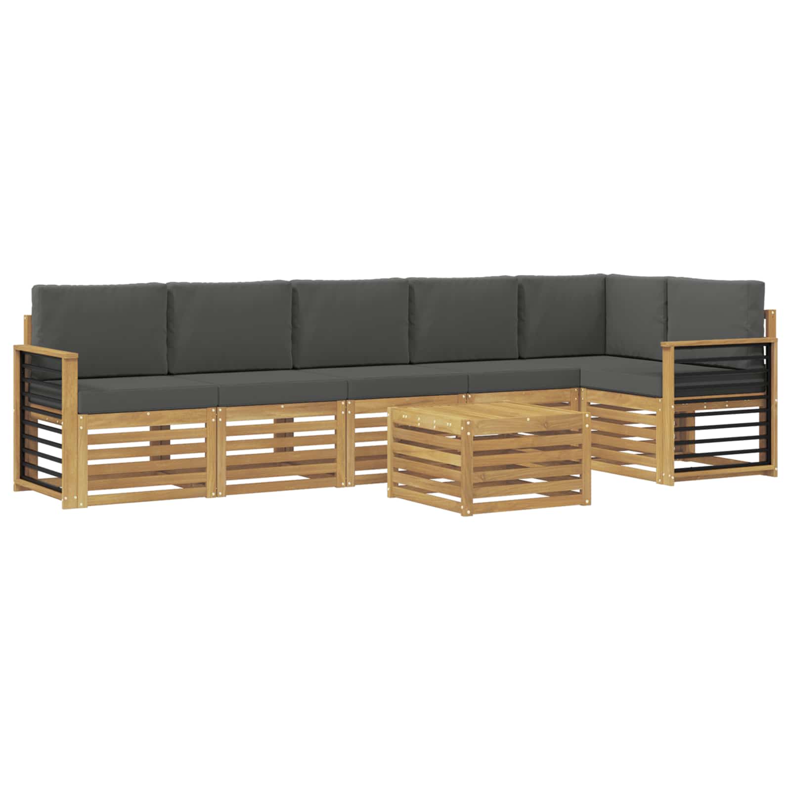 Set vanjskih sofa 7 pcs Bijela i antracit 59 x 59 x 37 cm