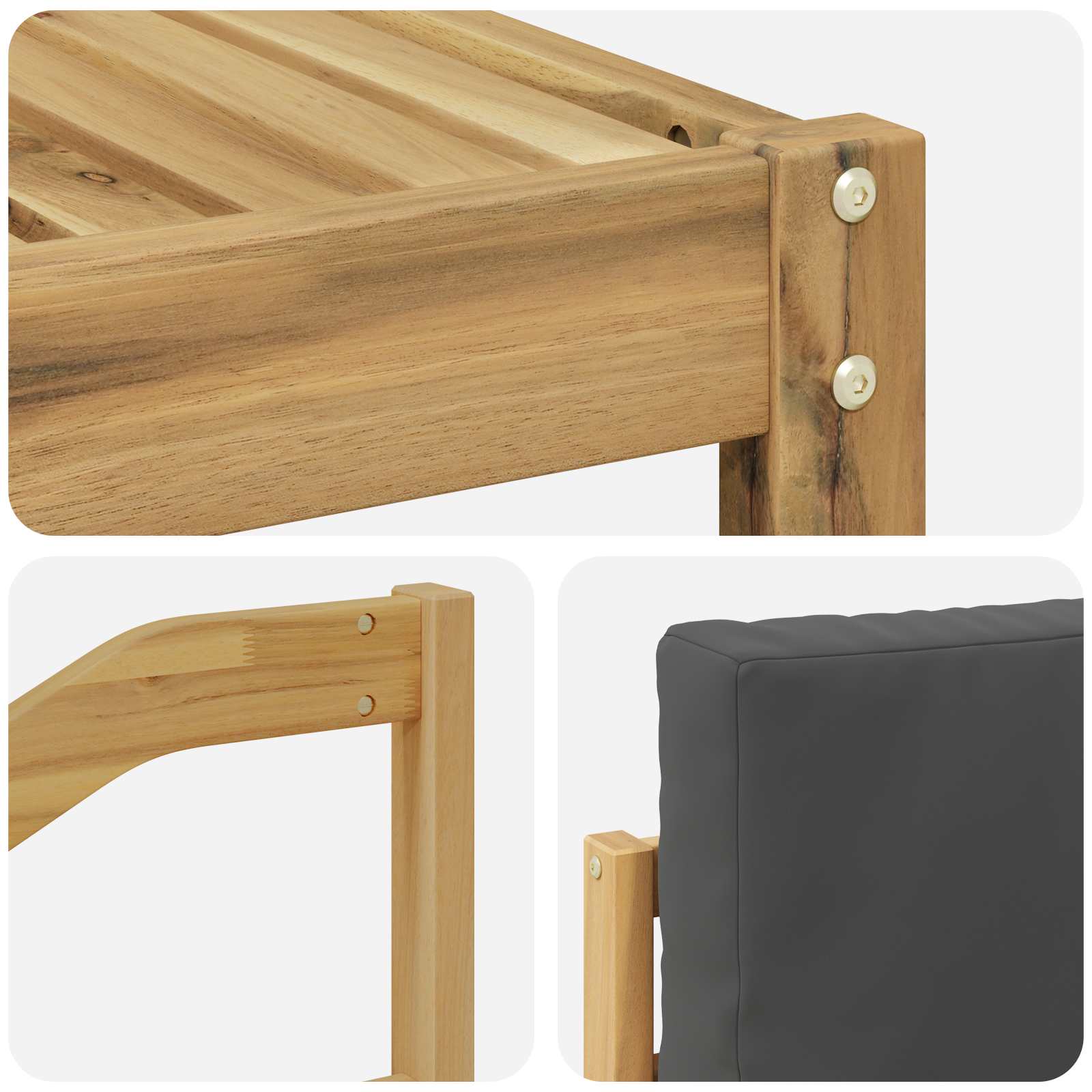 Set vanjskih sofa 7 pcs Bijela i antracit 59 x 59 x 37 cm