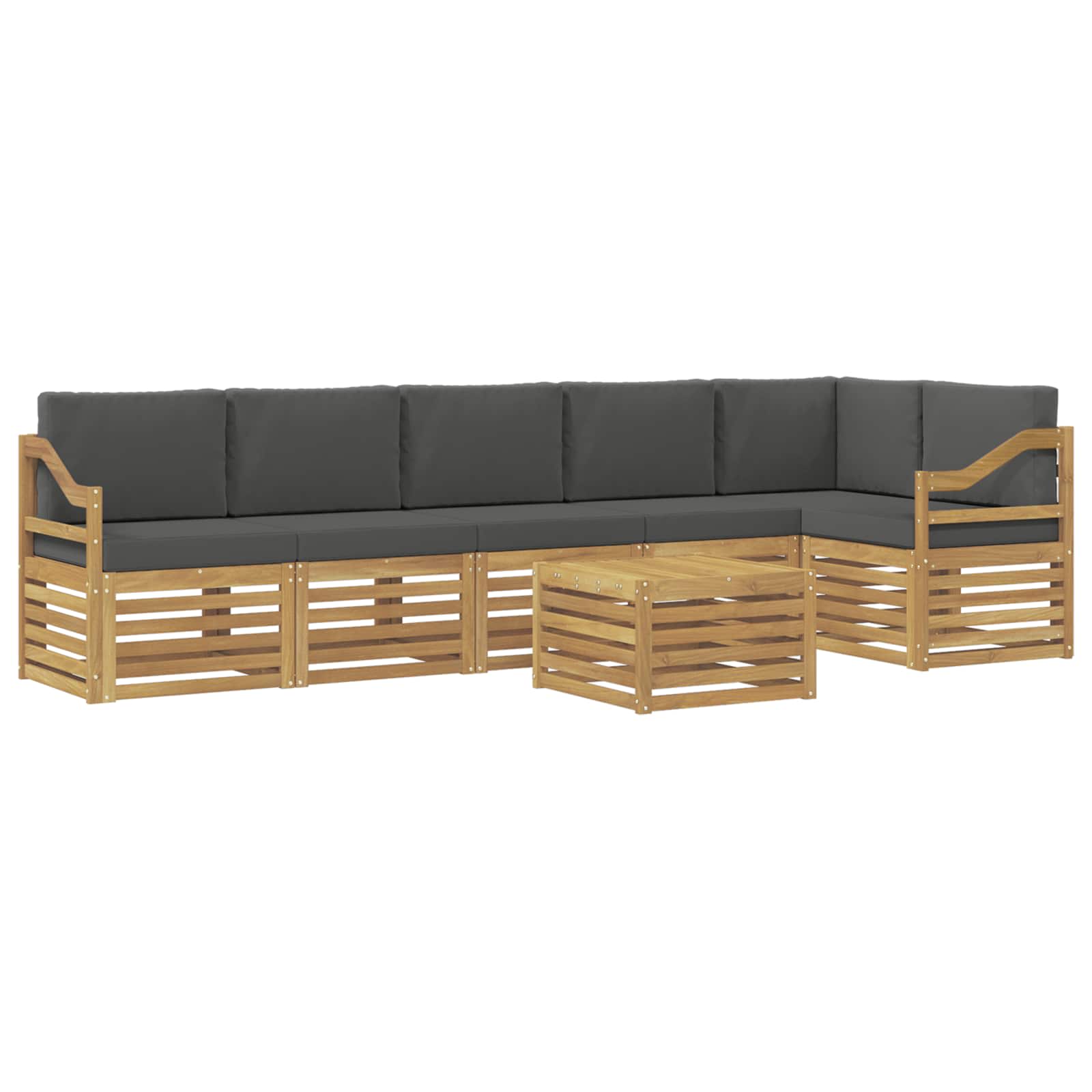 Set vanjskih sofa 7 pcs Bijela i antracit 59 x 59 x 37 cm