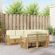 Set vanjskih sofa 7 pcs Bijela i krem 249 x 130,5 x 73 cm
