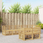Set vanjskih sofa 8 pcs Bijela 304 x 126,5 x 73 cm