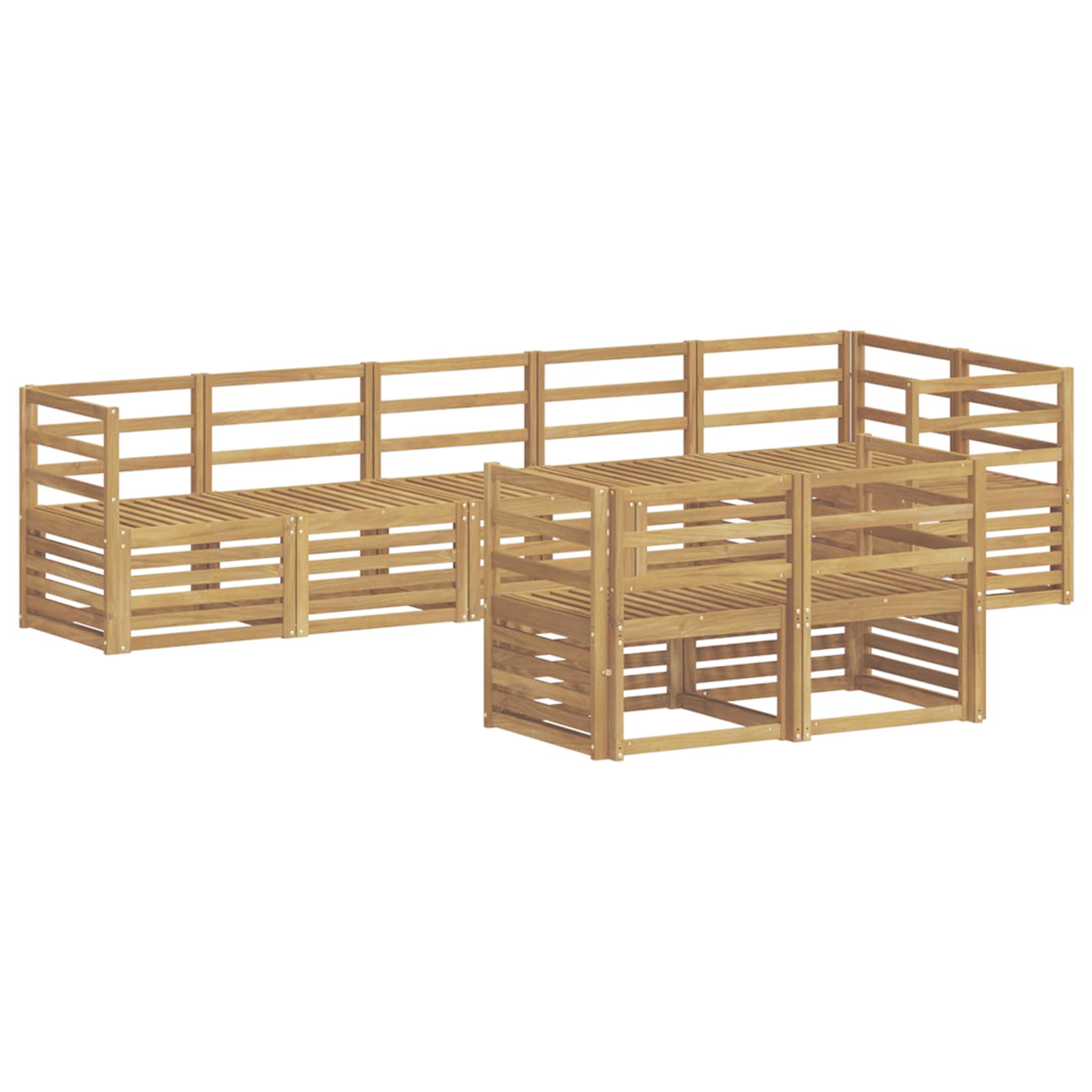 Set vanjskih sofa 8 pcs Bijela 304 x 126,5 x 73 cm