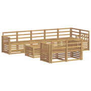 Set vanjskih sofa 9 kom. Bijela Čvrsto drvo akacije