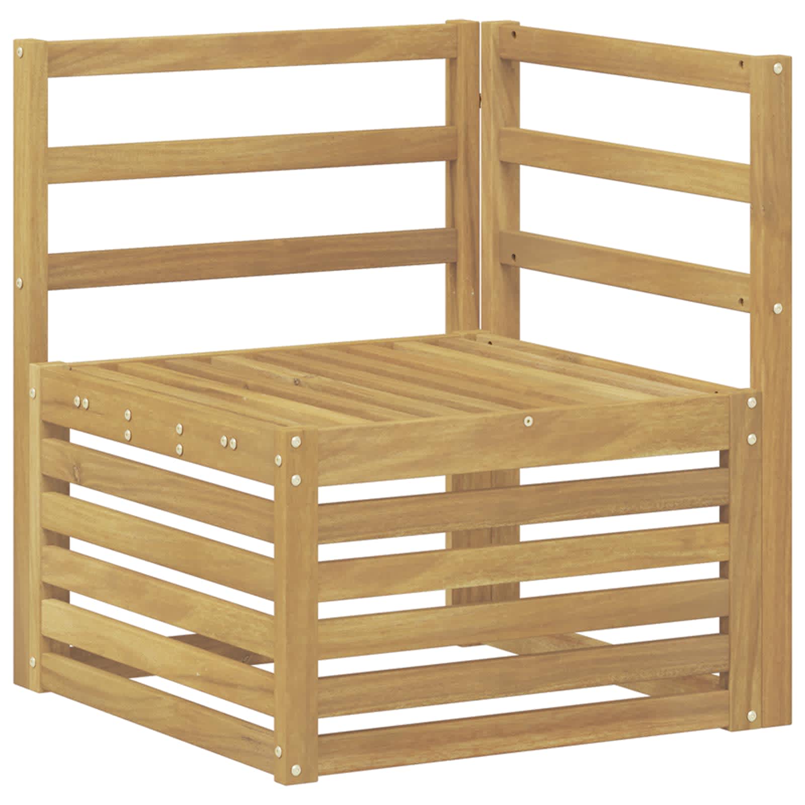 Set vanjskih sofa 9 kom. Bijela Čvrsto drvo akacije