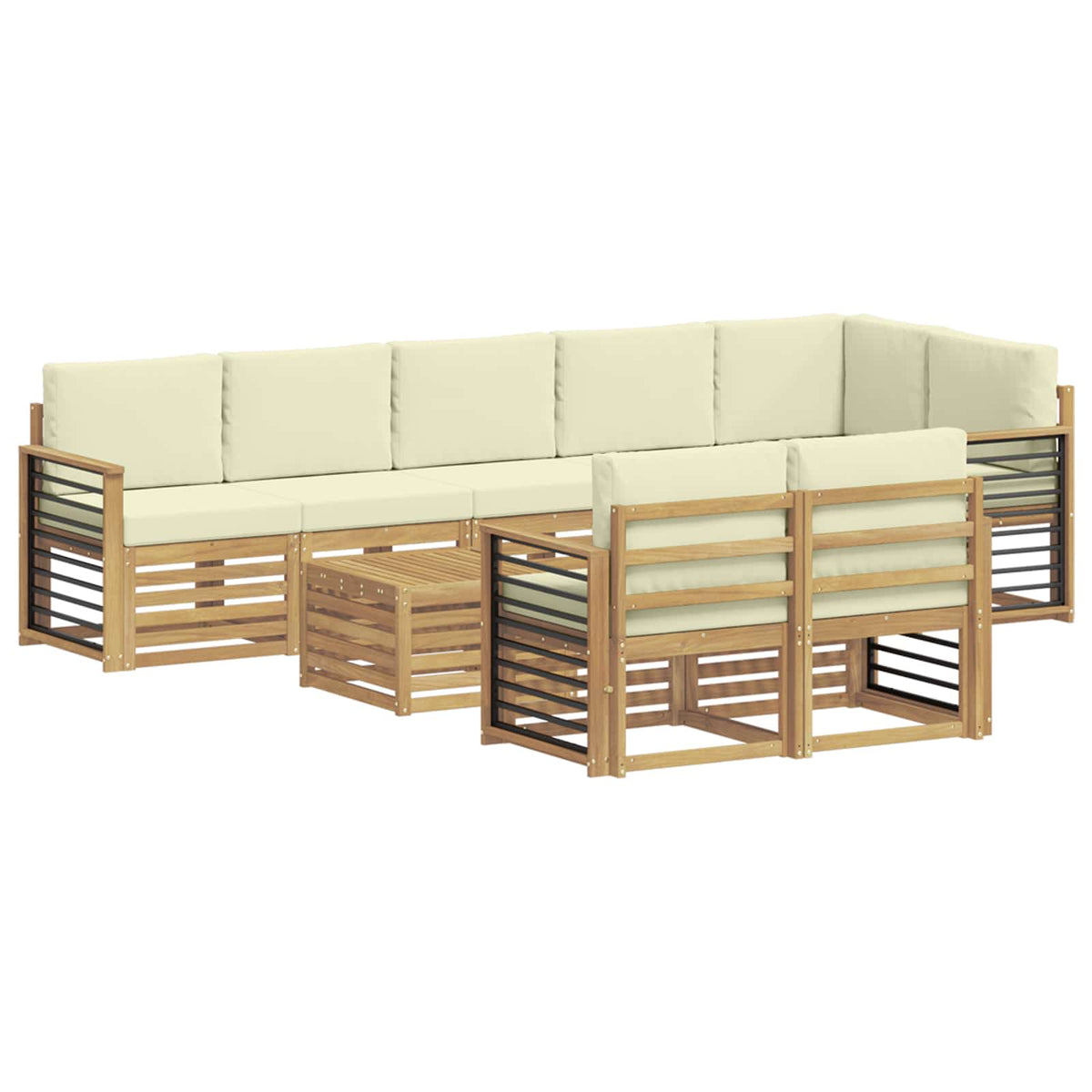 Setovi sofa Čvrsto drvo akacije
