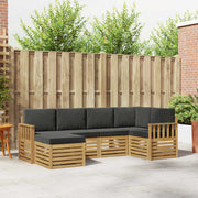 Set vanjskih sofa 6 pcs Bijela i antracit Poliester