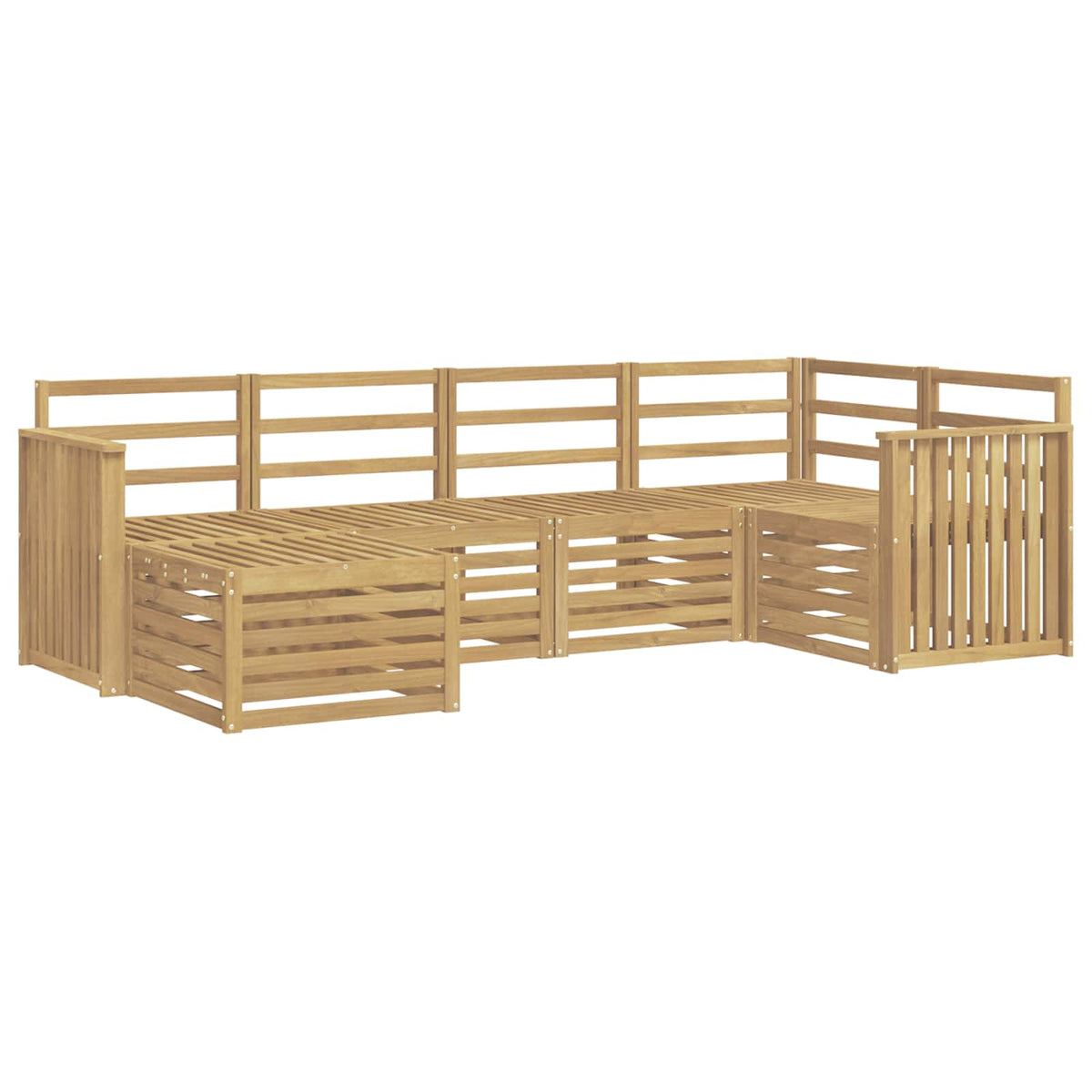 Set vanjskih sofa 6 kom. Bijela Poliester