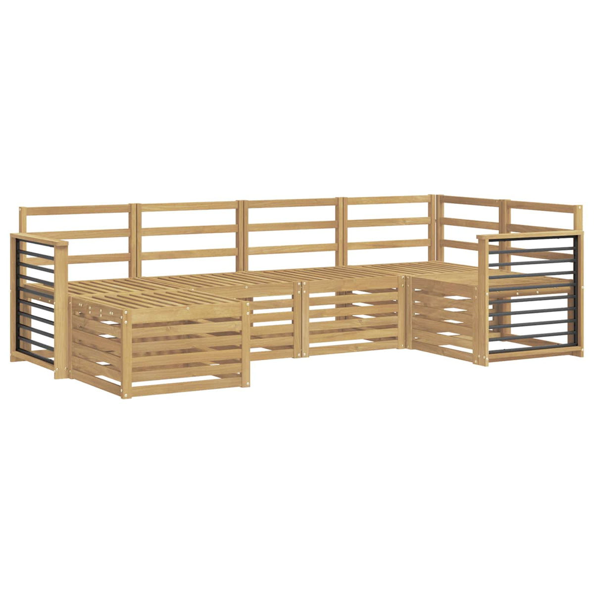 Set vanjskih sofa 6 kom. Bijela Poliester
