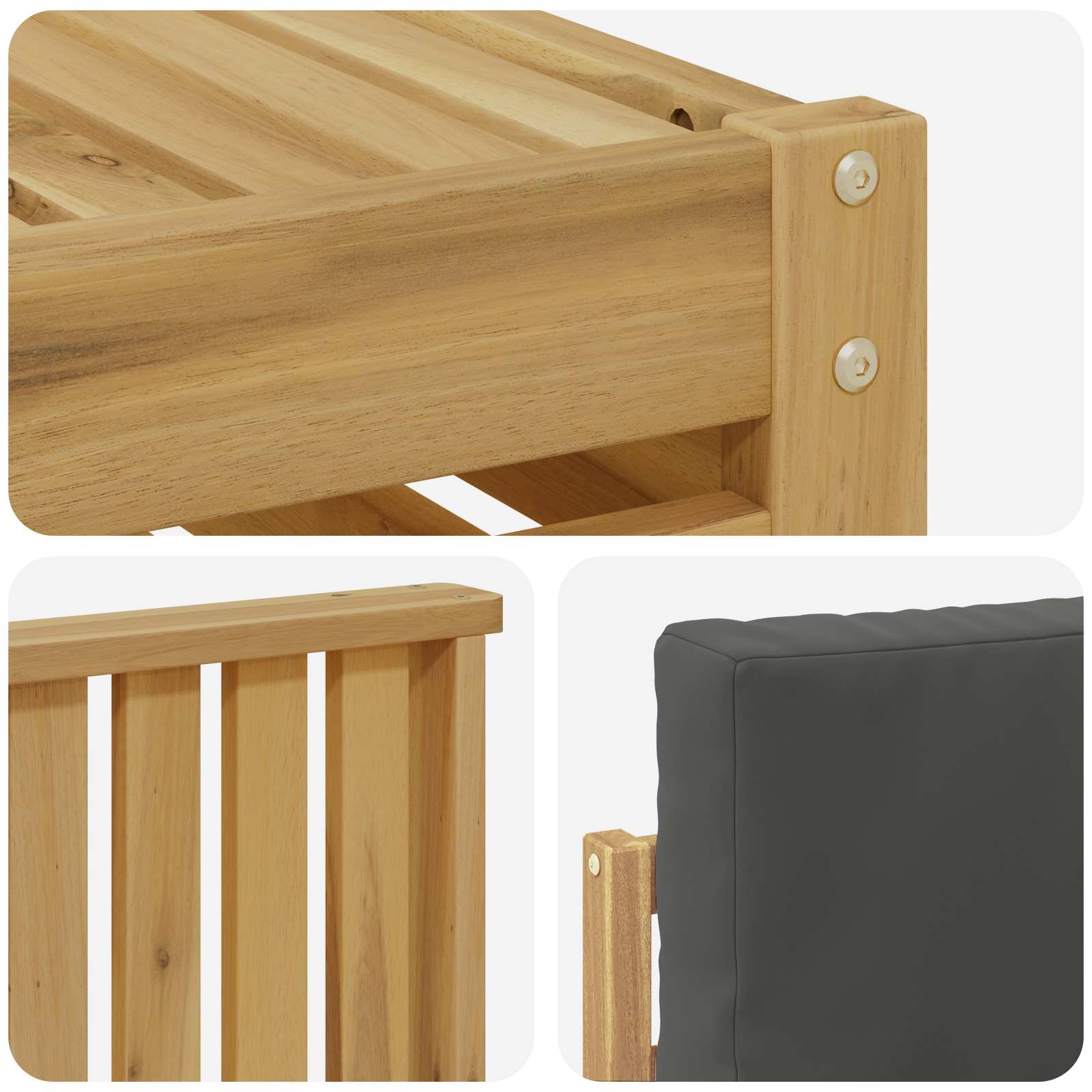 Set vanjskih sofa 7 pcs Bijela i antracit Poliester