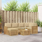 Set vanjskih sofa 7 kom. Bijela i bež Poliester