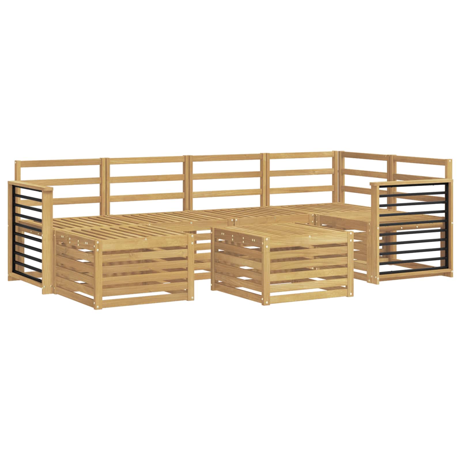 Set vanjskih sofa 7 pcs Bijela Poliester