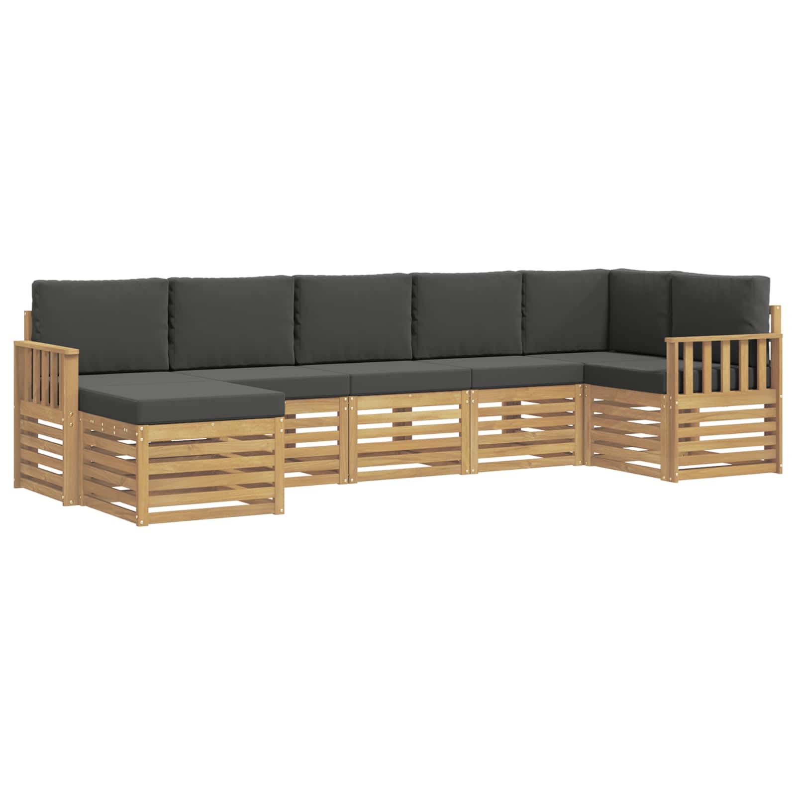 Set vanjskih sofa 7 pcs Bijela i antracit