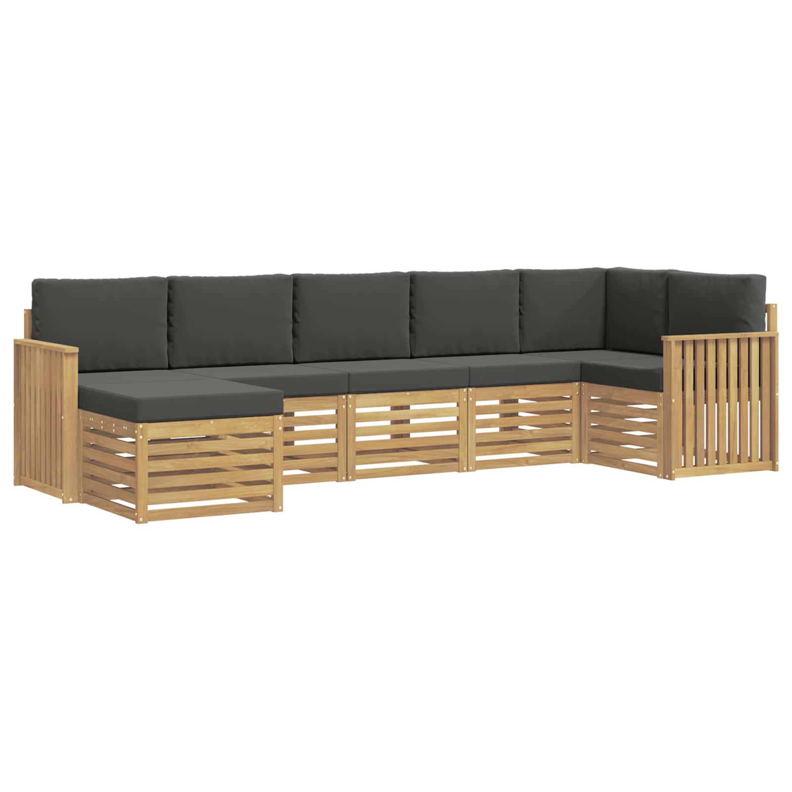 Set vanjskih sofa 7 pcs Bijela i antracit