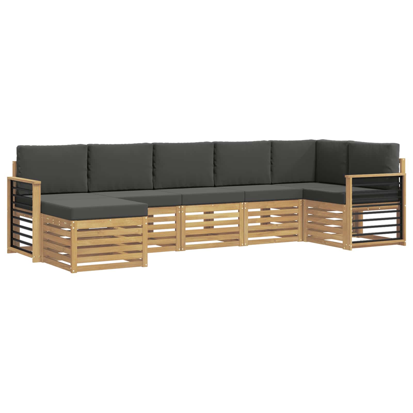 Set vanjskih sofa 7 pcs Bijela i antracit
