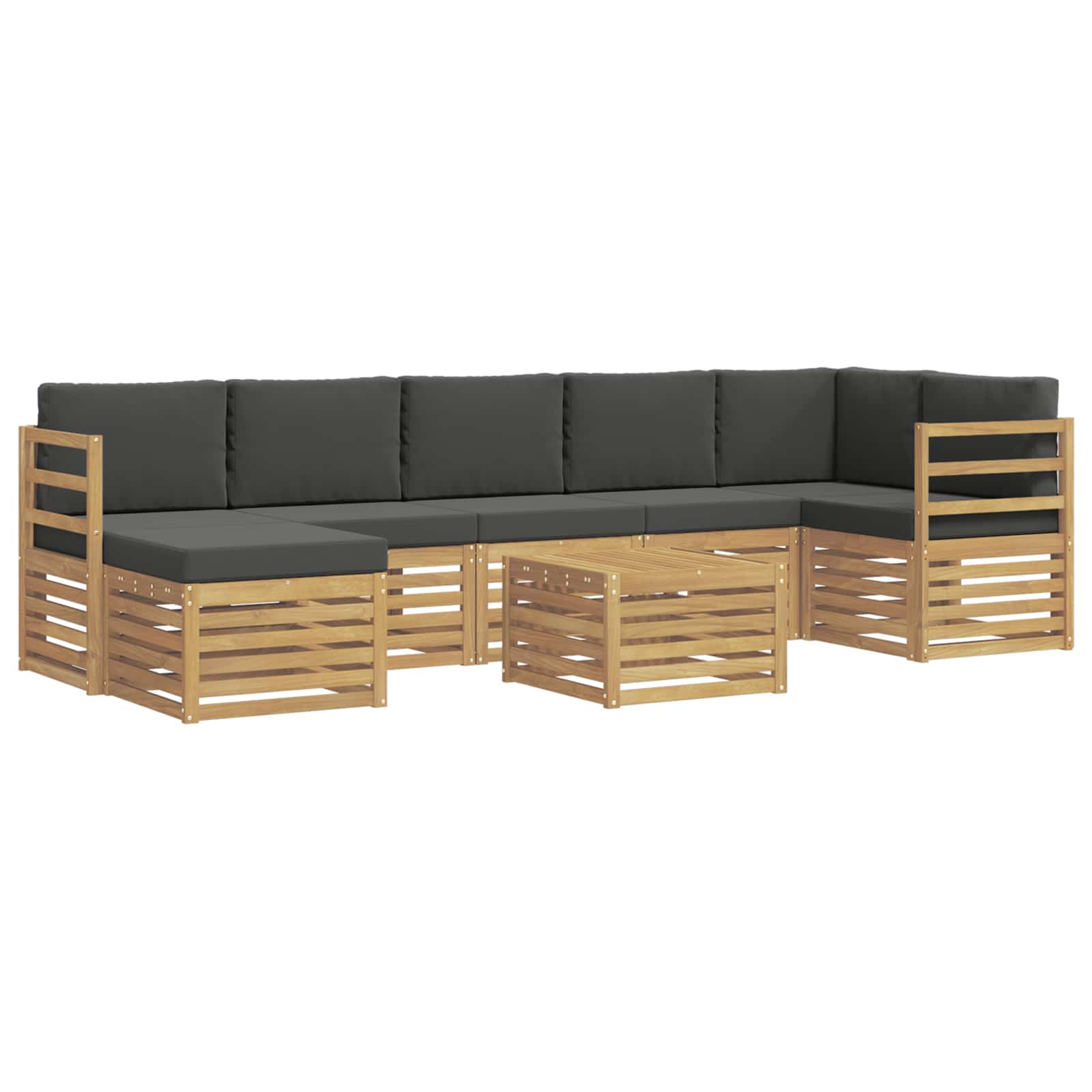 Set vanjskih sofa 8 pcs Bijela i antracit 59 x 59 x 37 cm
