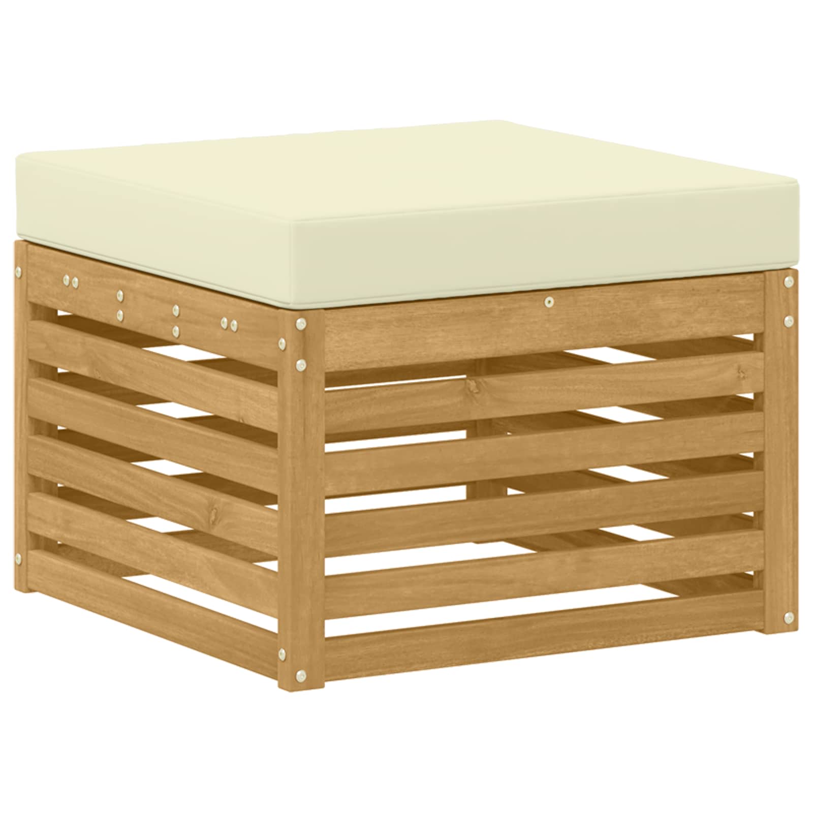 Set vanjskih sofa 8 pcs Bijela i krem 59 x 59 x 37 cm Poliester