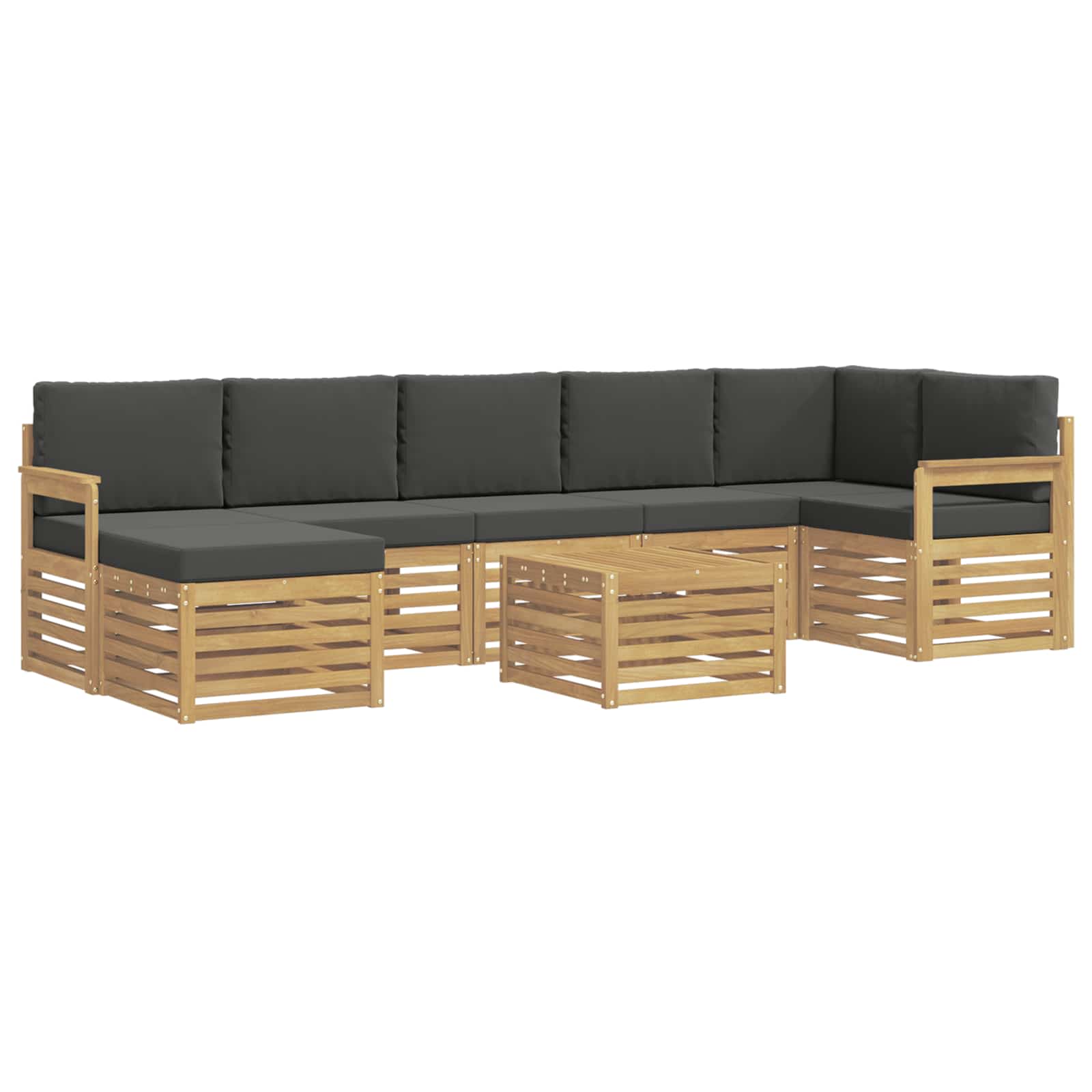 Set vanjskih sofa 8 pcs Bijela i antracit 59 x 59 x 37 cm