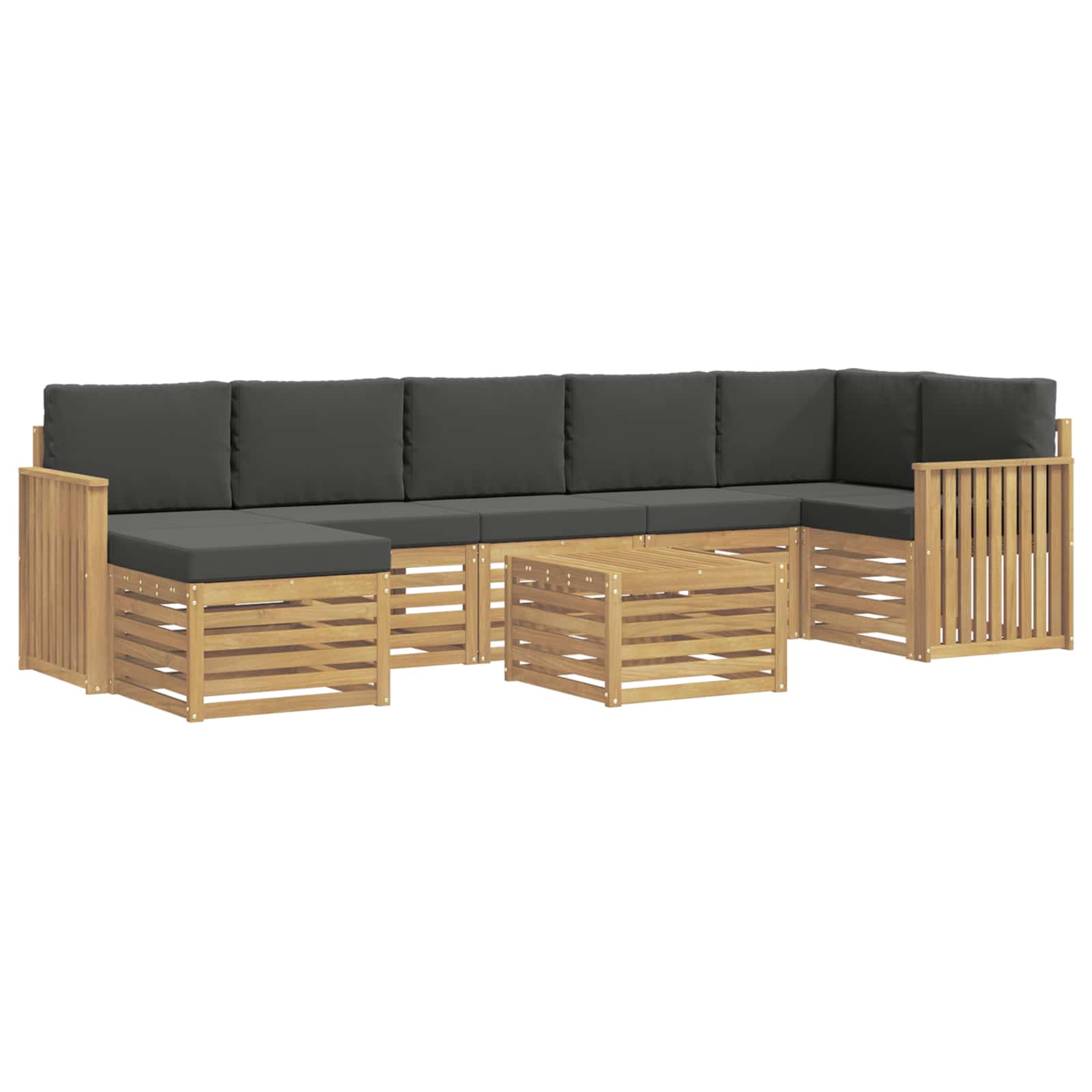 Set vanjskih sofa 8 pcs Bijela i antracit 59 x 59 x 37 cm