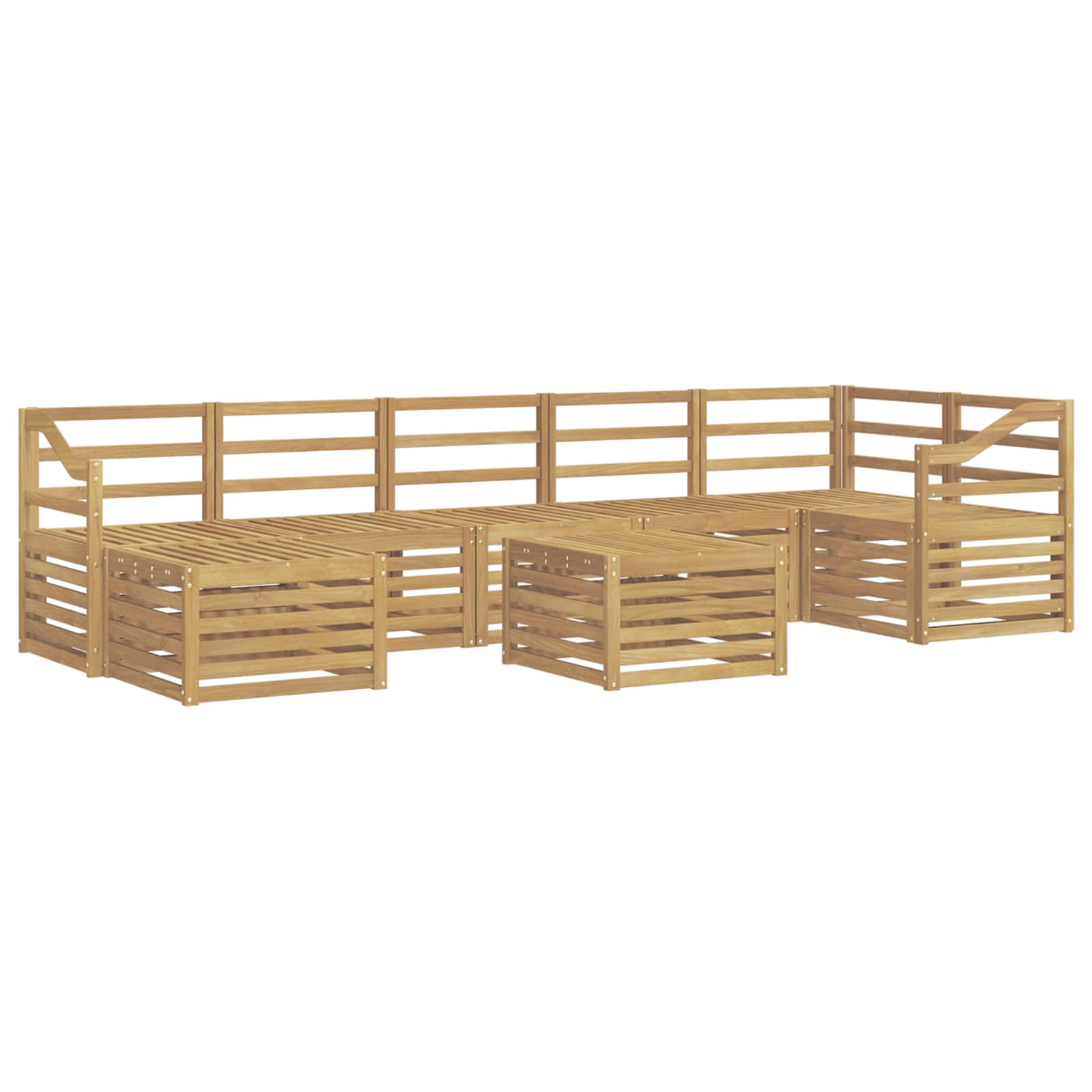 Set vanjskih sofa 8 pcs Bijela 59 x 59 x 37 cm