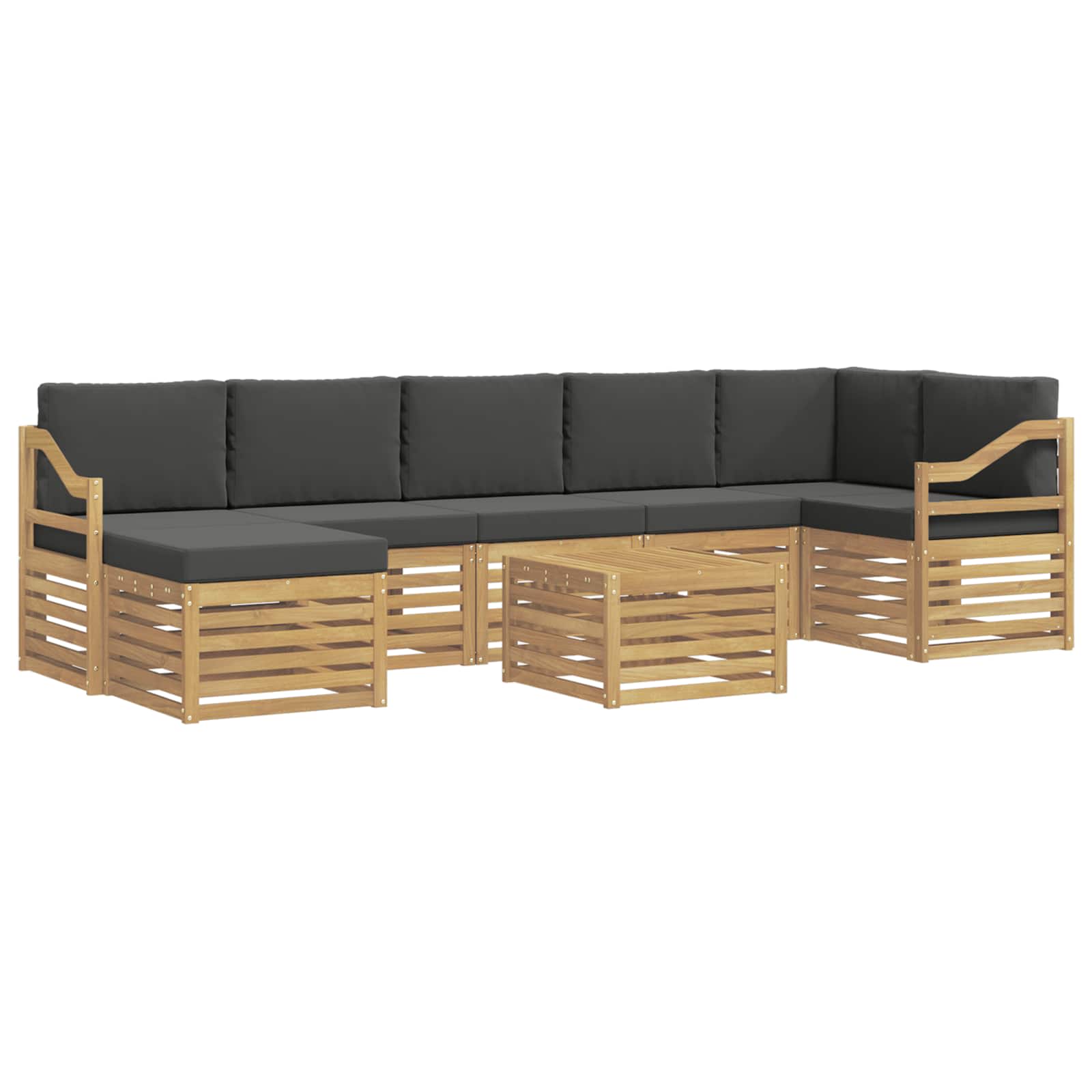 Set vanjskih sofa 8 pcs Bijela i antracit 59 x 59 x 37 cm