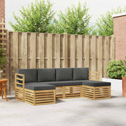 Setovi sofa 6 pcs Bijela i antracit 245 x 122,5 x 73 cm