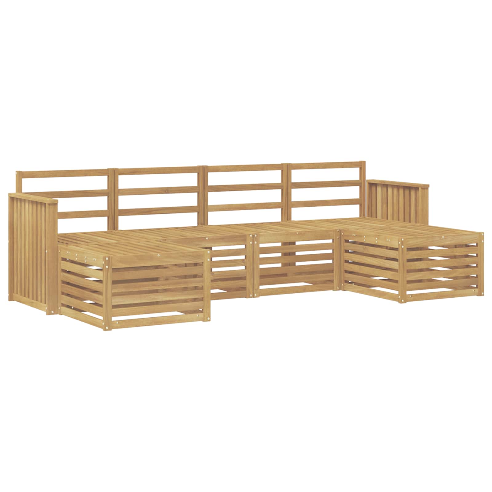 Set vanjskih sofa 6 pcs Bijela 249 x 122,5 x 73 cm