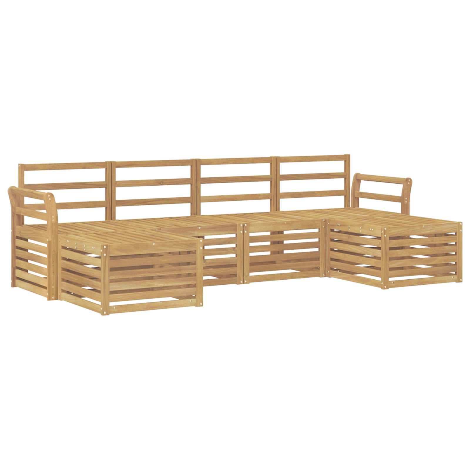 Set vanjskih sofa 6 pcs Bijela 253 x 122,5 x 73 cm